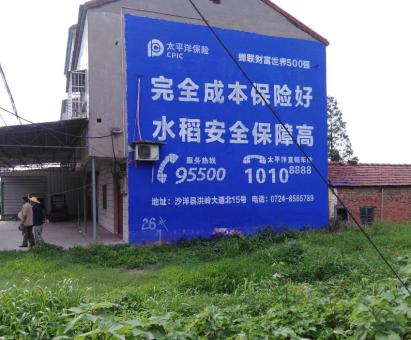 太平洋保險墻體廣告